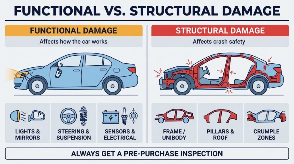 Functional vs Structural Damage on Carfax: What Each One Means